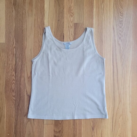 Eddie Bauer Khaki Colored Tank Top, Size M - Picture 1 of 3